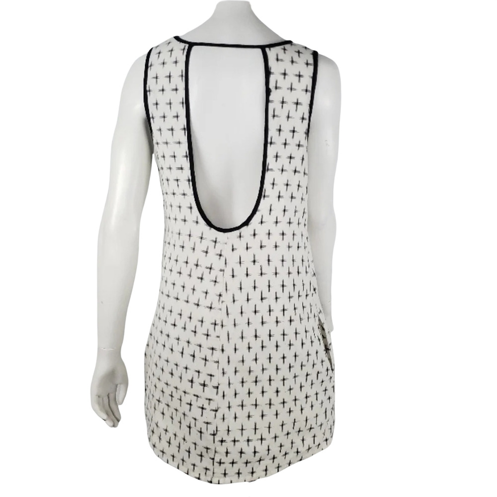 Neuw Jumper Shift Mini Dress Open Back Ivory 8
